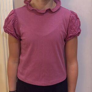 Janie and Jack size 12 pink/purple ruffle top
